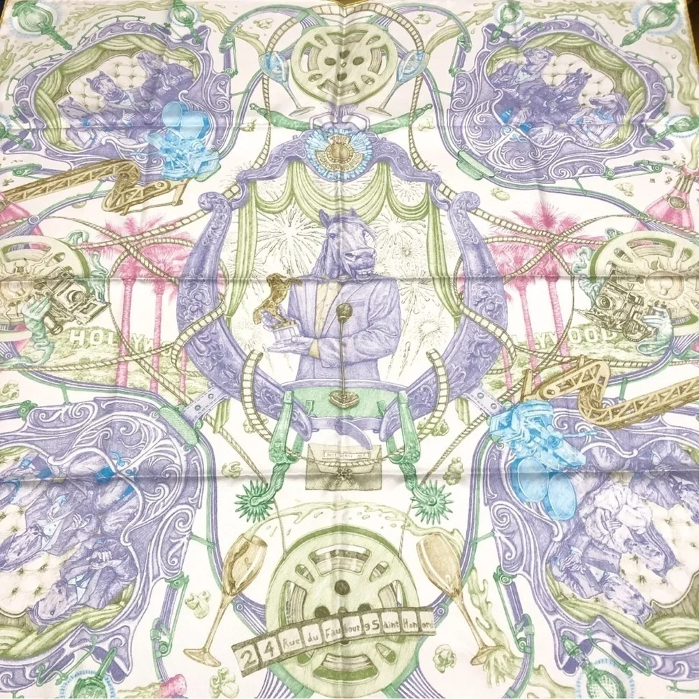 Silk Scarf THE HORSAWARDS 90Carre France with box